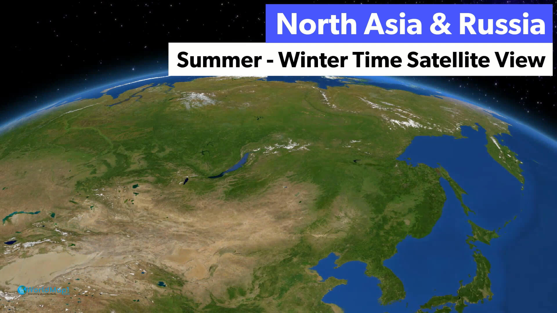 North Asia and Russia Summer Time from Space